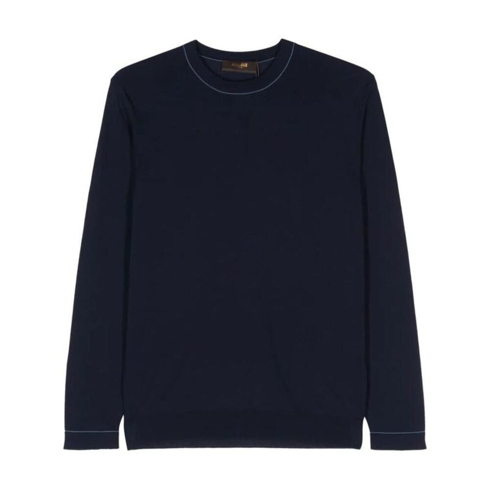 MOORER Men's Long-Sleeve Crew Neck Sweater Men BLUE Sweaters & Cardigans